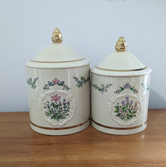 sold.Lenox Spice Garden Coffee Tea Canister - Picture 9 of 15